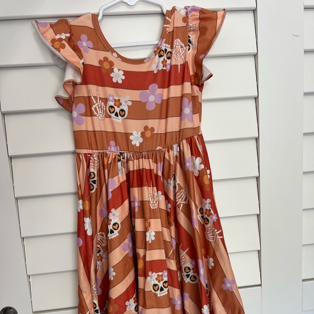 Dot Dot Smile Orange Kids Casual Dress